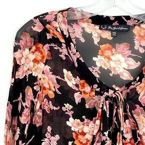 For Love & Lemons Sheer Floral Blouse